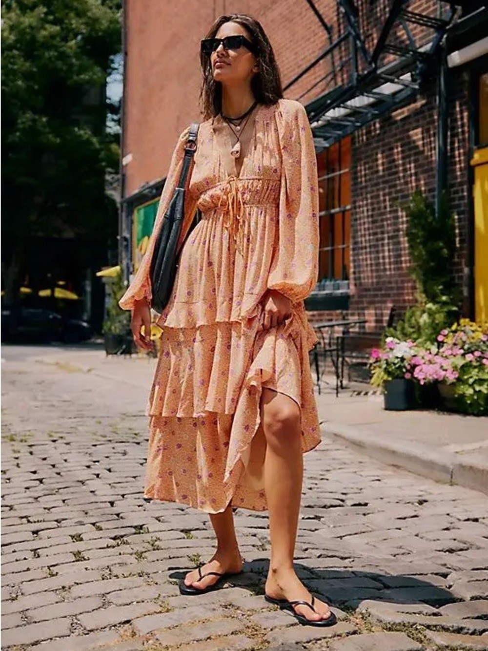 Free People Tried & True Maxi Dress – Orange Floral